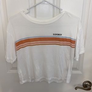 Garage graphic crop top